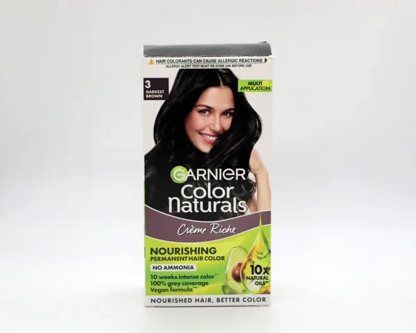 Garnier Color Naturals 3 Darkest Brown 70ml+60gm
