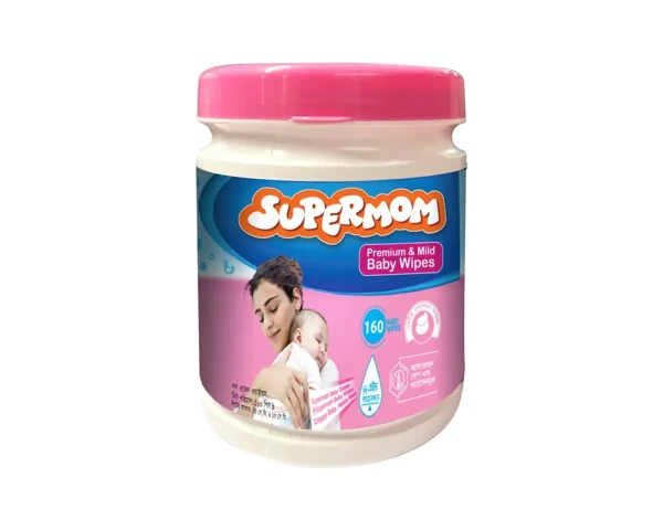 Super Mom Baby Wipes Jar 120Pcs
